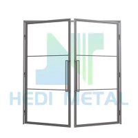 Metallramade invändiga glasdörrar